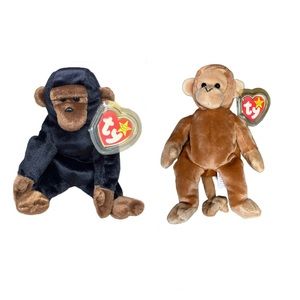 TY Beanie Babies rare and retired vintage Congo 1996 and Bongo 1995